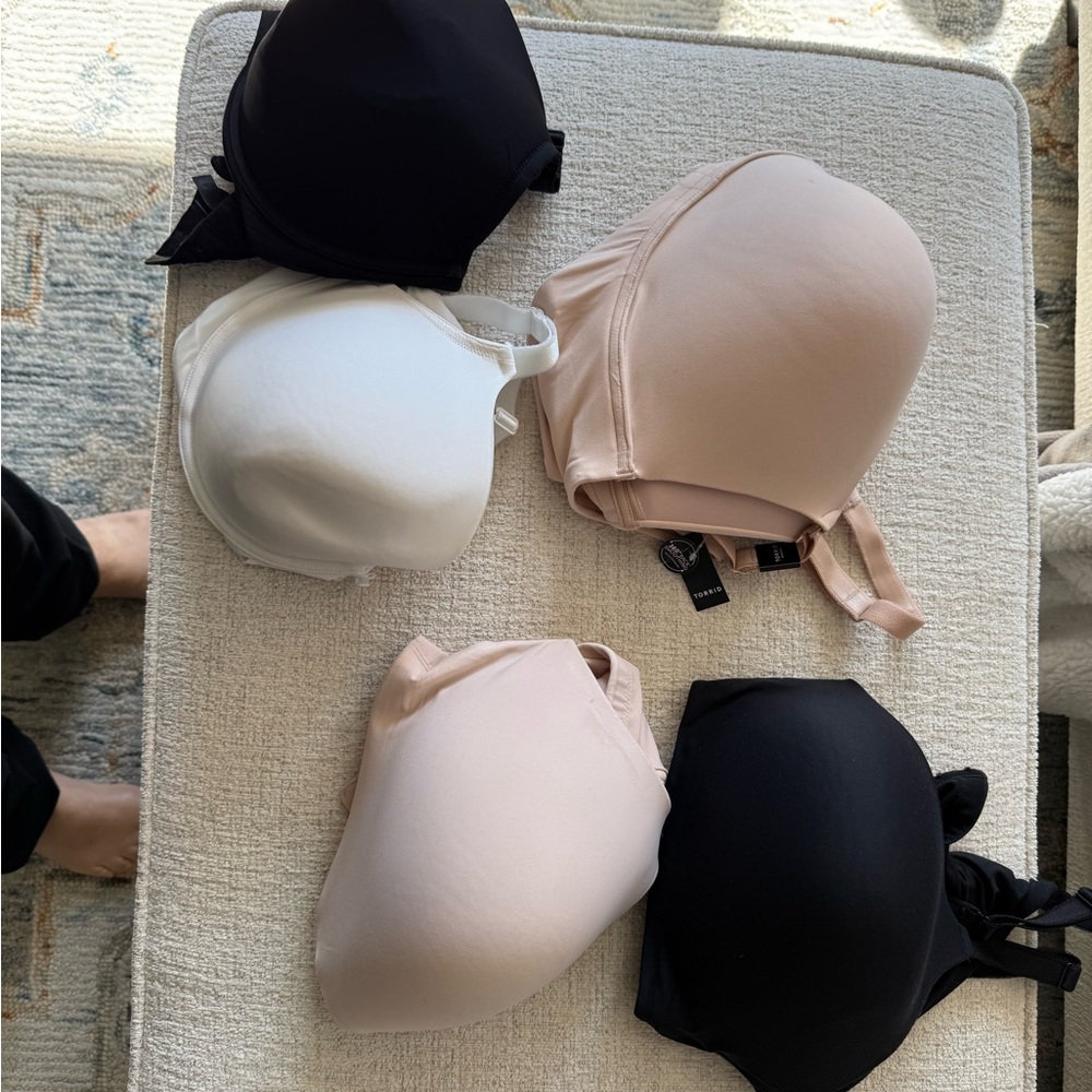 Torrid Black, White, and Nude Bra Collection